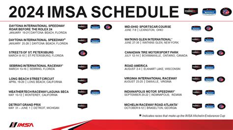 imsa schedule for 2024.